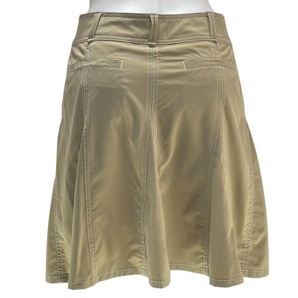 Athleta Womens Khaki A-Line Skirt Size 4 Cotton Blend Mid-Rise - Picture 10 of 11